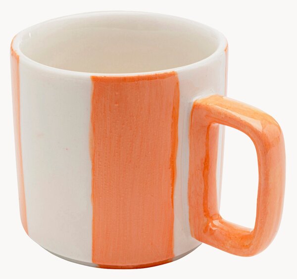 Ručne maľované hrnčeky na kávu Stripes, 4 ks
