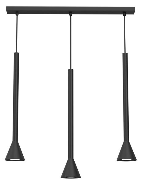 Závesné svietidlo na lanku MAZZO 3xGU10/8W/230V čierne