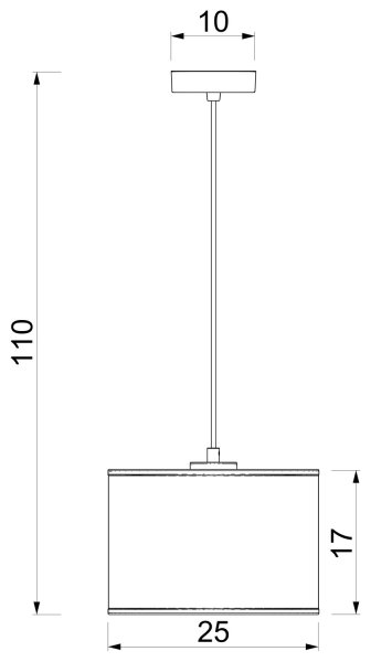 Luster na lanku ARDEN 1xE27/15W/230V pr. 25 cm béžový