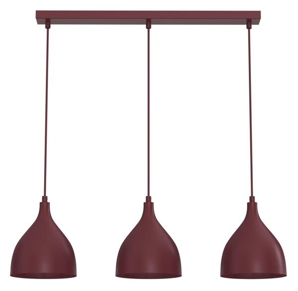 Závesný luster NOAK CLASSIC na lanku 3xE27/15W/230V bordový