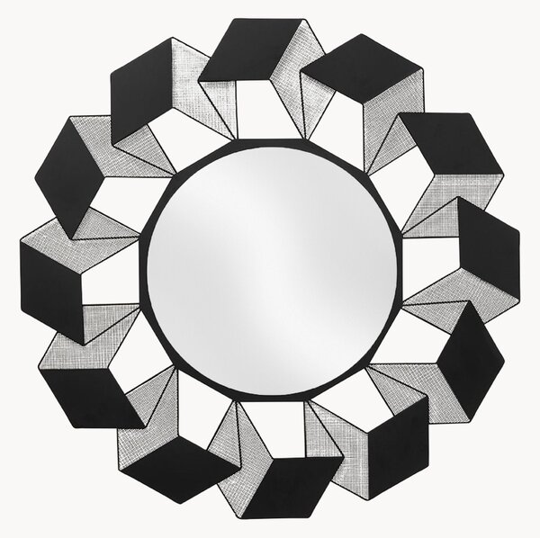 Okrúhle dekoračné nástenné zrkadlo Cubes