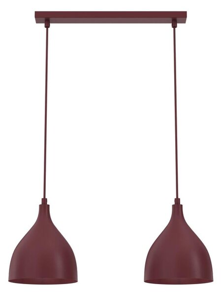 Závesný luster na lanku NOAK CLASSIC 2xE27/15W/230V bordový