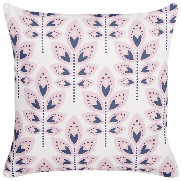 Sada 2 záhradných vankúšov béžová polyester 45 x 45 cm štvorcová vzor listov s motívom moderný dizajn dekoračný vankúš