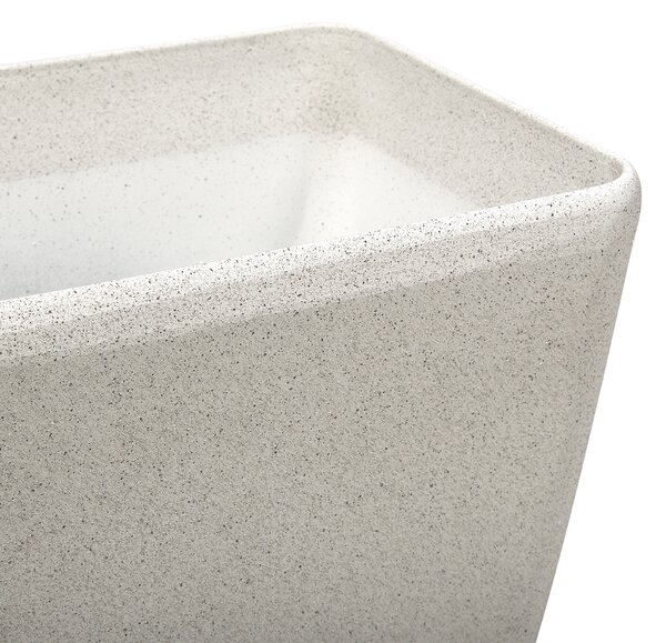 Sada 2 záhradných kvetináčov béžová 60 x 27 x 41 cm moderný minimalistický dizajn izbové vonkajšie doplnky