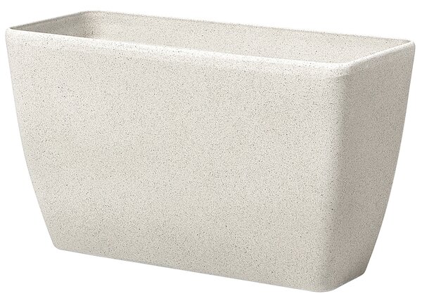 Kamenný kvetináč béžový 74 x 32 x 45 cm moderný minimalistický dizajn izbové vonkajšie doplnky