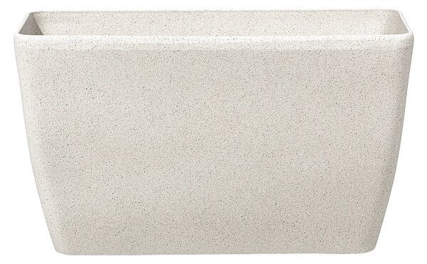 Sada 2 kamenných kvetináčov béžová 74 x 32 x 45 cm moderný minimalistický dizajn izbové vonkajšie doplnky