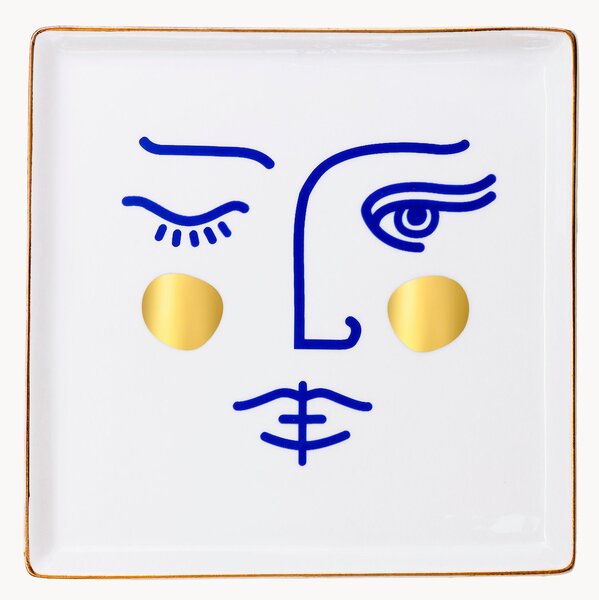 Porcelánový dekoračný podnos Janus Goddess
