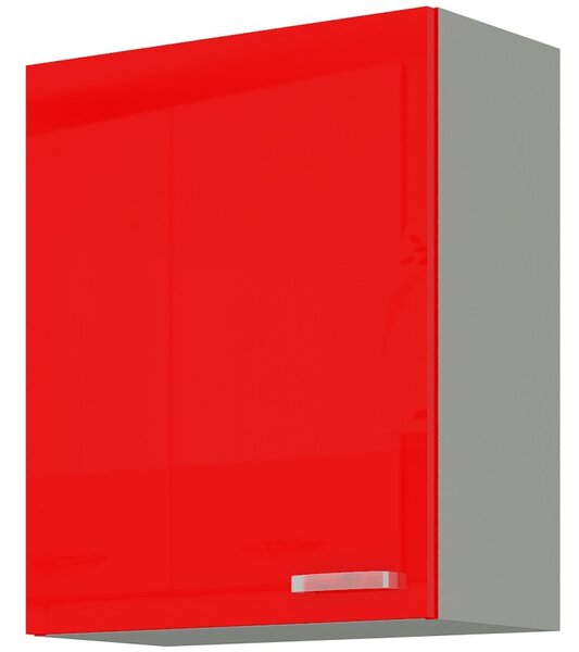 Horná kuchynská skrinka Roslyn 60 G 72 1F (červená + sivá). Vlastná spoľahlivá doprava až k Vám domov. 1032676