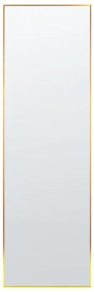 Stojace zrkadlo zlaté hliníkový rám 50 x 156 cm obdĺžnikové so stojanom moderný dizajn
