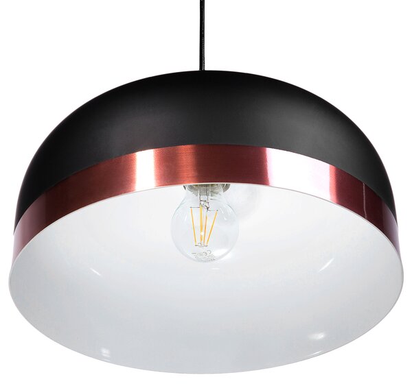 Závesná lampa čierna biela medená kov okrúhle tienidlo moderný industriálny štýl obývačka spálňa jedáleň