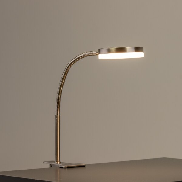 LED lampa s klipom LED/3,2W/230V matný chróm