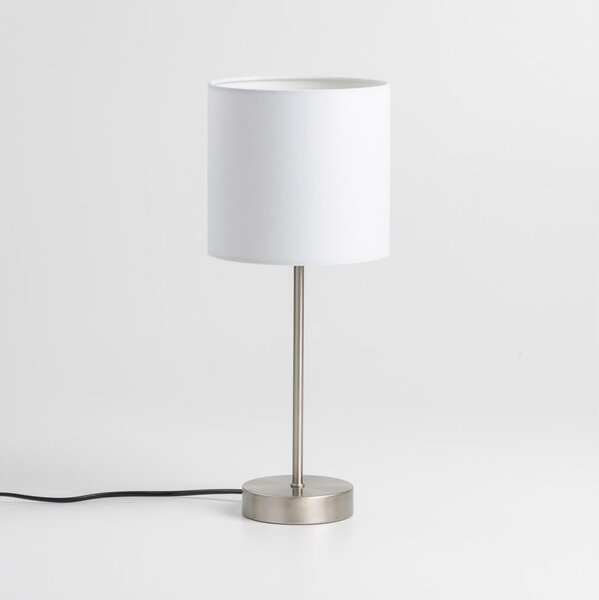 LED stolová lampa 1xE14/5W/230V biela/matný chróm