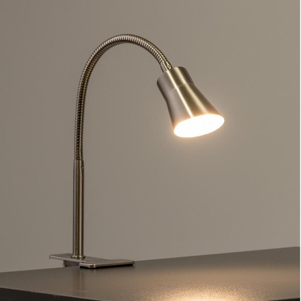 LED lampa s klipom LED/3,2W/230V matný chróm