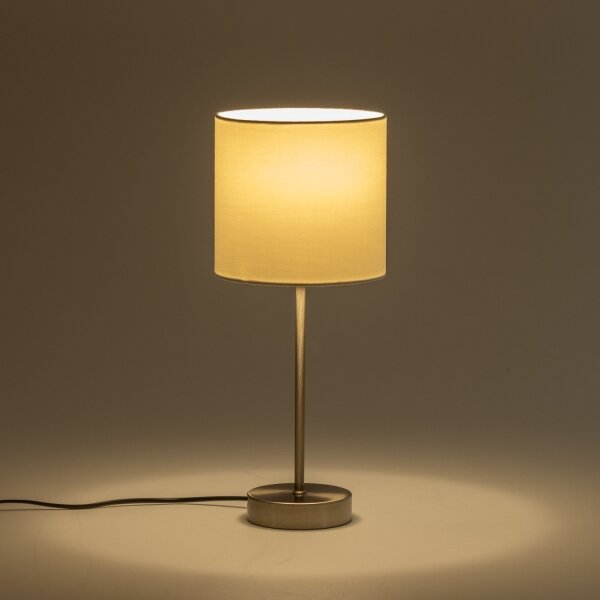LED stolová lampa 1xE14/5W/230V biela/matný chróm