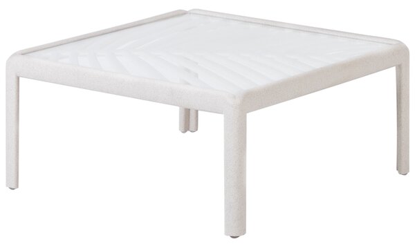 Záhradný konferenčný stolík svetlobéžový syntetický materiál 69 x 69 cm moderný štýl exteriér záhrada