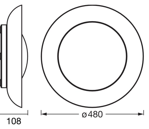 Osram - stmievateľné LED stropné svietidlo ORBIS PLATE LED/45W/230V pr.48cm zelená/čierna