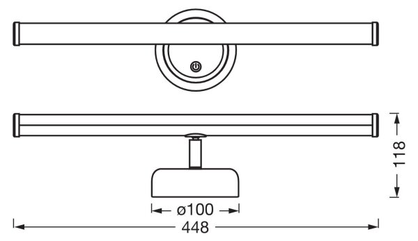 Osram - LED stlmiteľné nabíjacie nástenné svietidlo NIGHTLUX LED/1,8W/5V čierne
