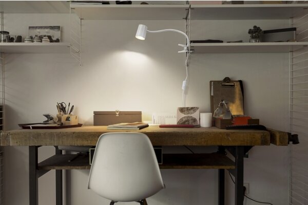 Osram - Stolná lampa s klipom DESK LINE 1xGU10/9W/230V biela