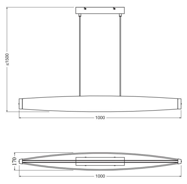 Osram - LED závesný luster na lanku DECOR FLAT LED/23W/230V, sivý