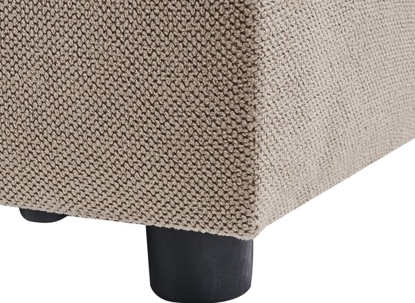Leňoška sivobéžová polyester látkové čalúnenie bez opierok moderný štýl obývacia izba