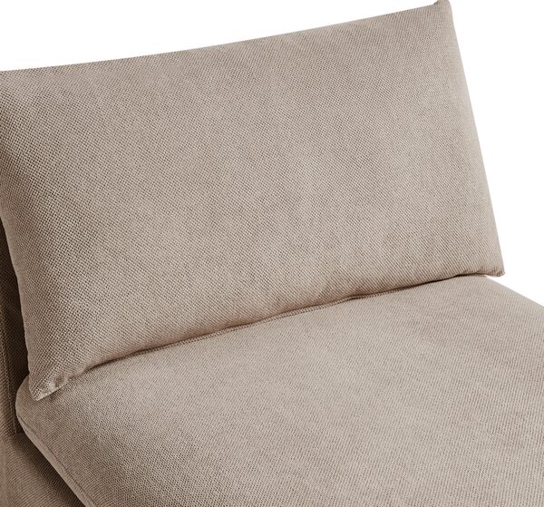 Leňoška sivobéžová polyester látkové čalúnenie bez opierok moderný štýl obývacia izba
