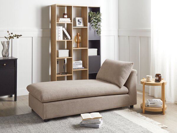 Leňoška sivobéžová polyester látkové čalúnenie bez opierok moderný štýl obývacia izba
