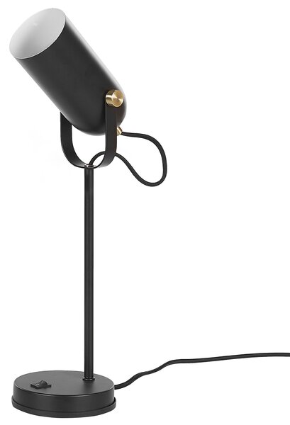 Stolná lampa čierna kovová 48 cm nastaviteľné bodové svietidlo industriálny dizajn