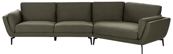 Pohovka zelená polyester látkové čalúnenie 3-miestna oblúkové sedadlo moderný minimalistický štýl obývacia izba