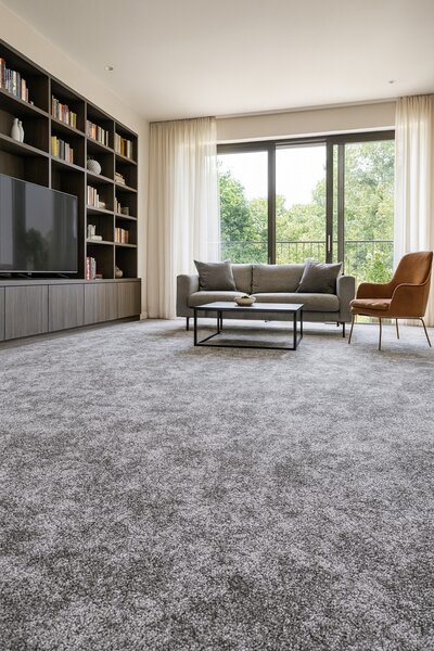 ITC , Koberec metráž Serenade 965, na mieru, šíře 4m,5m, šedá, filc, obývacia izba
