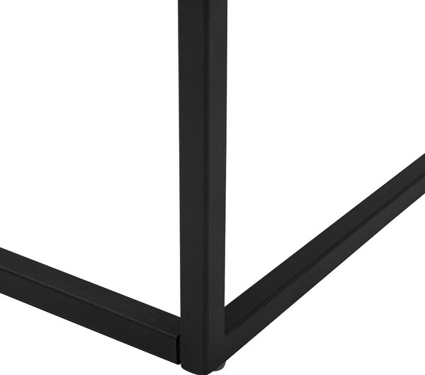 Konferenčný stolík sivý betónový efekt čierne kovové nohy 100 x 60 cm obdĺžnikový industriálny glamour dizajn