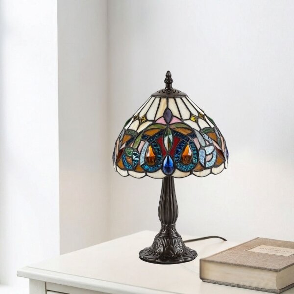 Brilagi - Tiffany vitrážová stolná lampa LUISA 1xE14/40W/230V