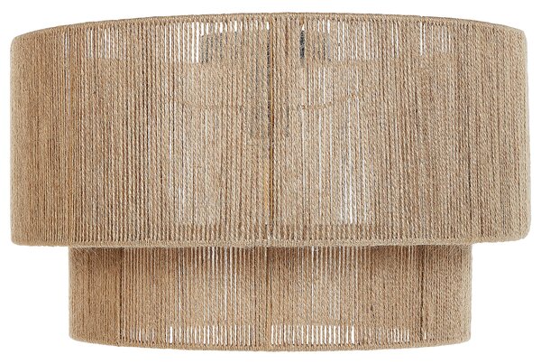 Stropná lampa prírodná jutová okrúhle tienidlo železná konštrukcia boho svietidlo obývacia izba spálňa chodba