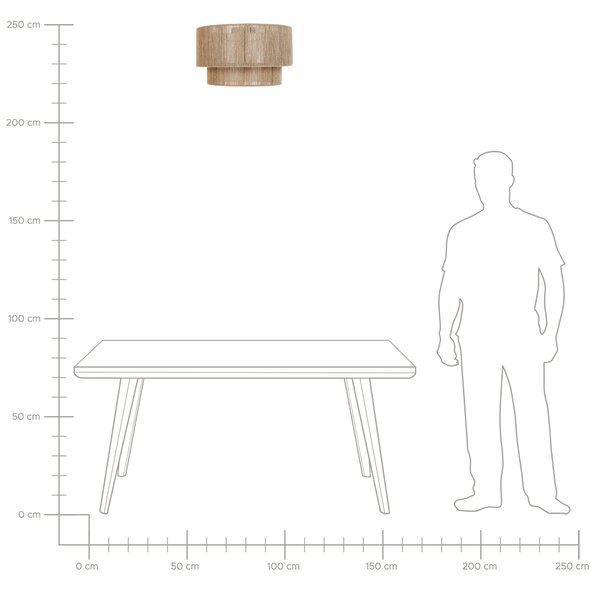 Stropná lampa prírodná jutová okrúhle tienidlo železná konštrukcia boho svietidlo obývacia izba spálňa chodba