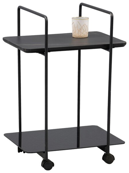 SERVÍROVACÍ VOZÍK, čierna, 45/35/65 cm - Barový nábytok, Online Only