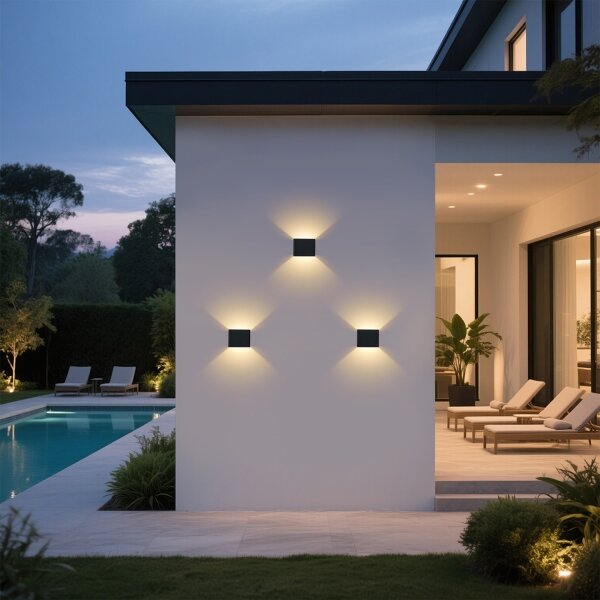 Brilagi - LED vonkajšie nástenné svietidlo DONNANI LED/5W/230V 10 cm čierne IP44