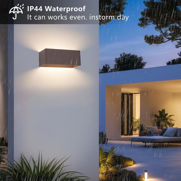 Brilagi - LED Vonkajšie nástenné svietidlo DONNANI LED/7W/230V 20 cm hnedá IP44