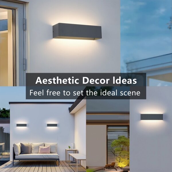 Brilagi - LED vonkajšie nástenné svietidlo DONNANI LED/12W/230V 30 cm antracitové IP44