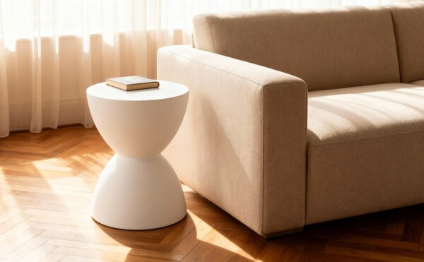 KONFERENČNÝ STOLÍK, béžová, kameň, 32/32/40 cm MID.YOU - Online Only obývacie izby, Online Only