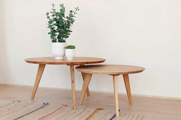 KONFERENČNÝ STOLÍK, farba duba, drevo, 70/70/42 cm Livetastic - Stolíky do obývačky, Online Only