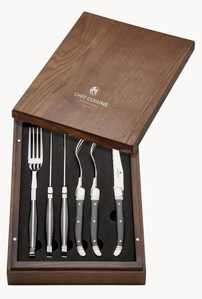 Ručne vyrobená súprava príborov na steaky Steak, 3 osoby, 8 ks