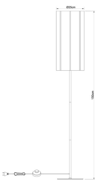 STOJACIA LAMPA, 25/150 cm Novel - Online Only bytové doplnky, Online Only