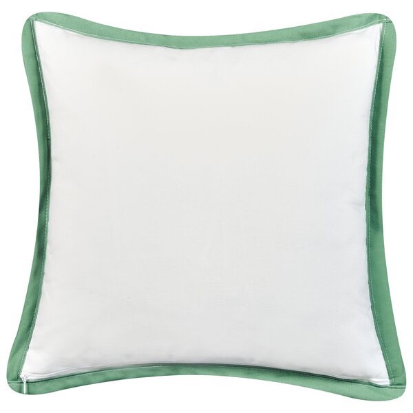 Sada 2 vonkajších dekoratívnych vankúšov zelená polyester 45 x 45 cm vzor listov záhradné doplnky