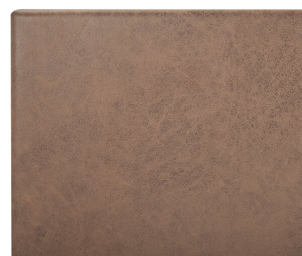 Kontinentálna posteľ hnedá umelá koža 180 x 200 cm vreckový pružinový matrac s čelom moderný štýl spálňa