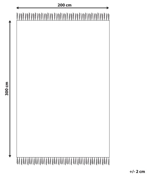 Kelímový koberec viacfarebný bavlnený 200 x 300 cm obdĺžnikový s krátkym vlasom geometrický vzor strapce tradičný dizajn