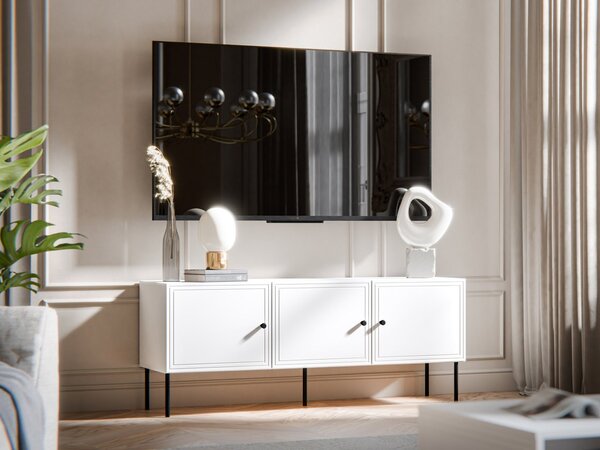 Mirjan24 TV Stolík/Skrinka Bis 150 3D, Farby: biela 5903211342288