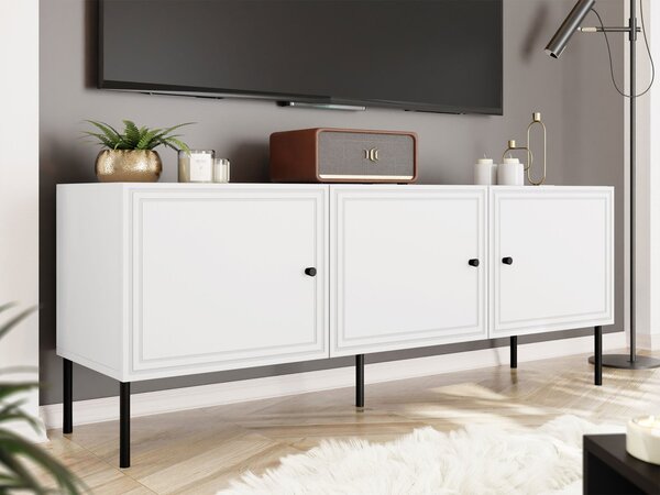 Mirjan24 TV Stolík/Skrinka Bis 150 3D, Farby: biela 5903211342288