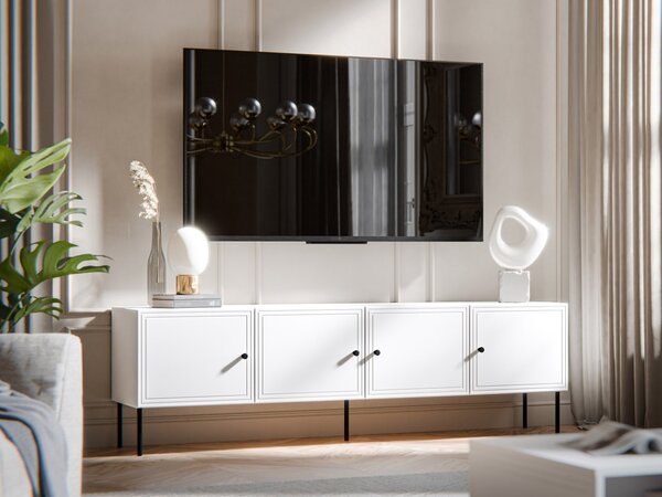 Mirjan24 TV Stolík/Skrinka Gudzup Bis 200 4D, Farby: biela 5903211342301
