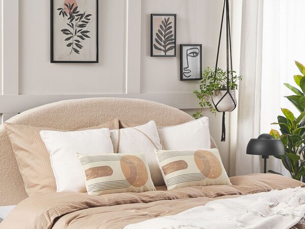 Sada 2 dekoratívnych vankúšov viacfarebná 30 x 50 cm s geometrickým motívom odnímateľné poťahy so zipsom moderný boho štýl