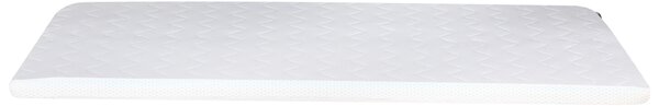 Vrchný matrac biela gélová pena polyesterový poťah 120 x 200 cm topper podložka na posteľ spálňa