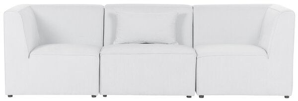 Modulárna 3-miestna pohovka krémová biela menčestrová moderný dizajn minimalistický štýl